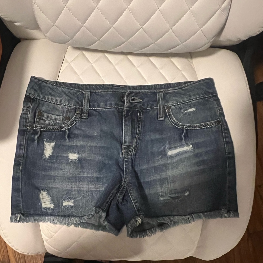 Apt. 9 Distressed Denim Shorts - Blue